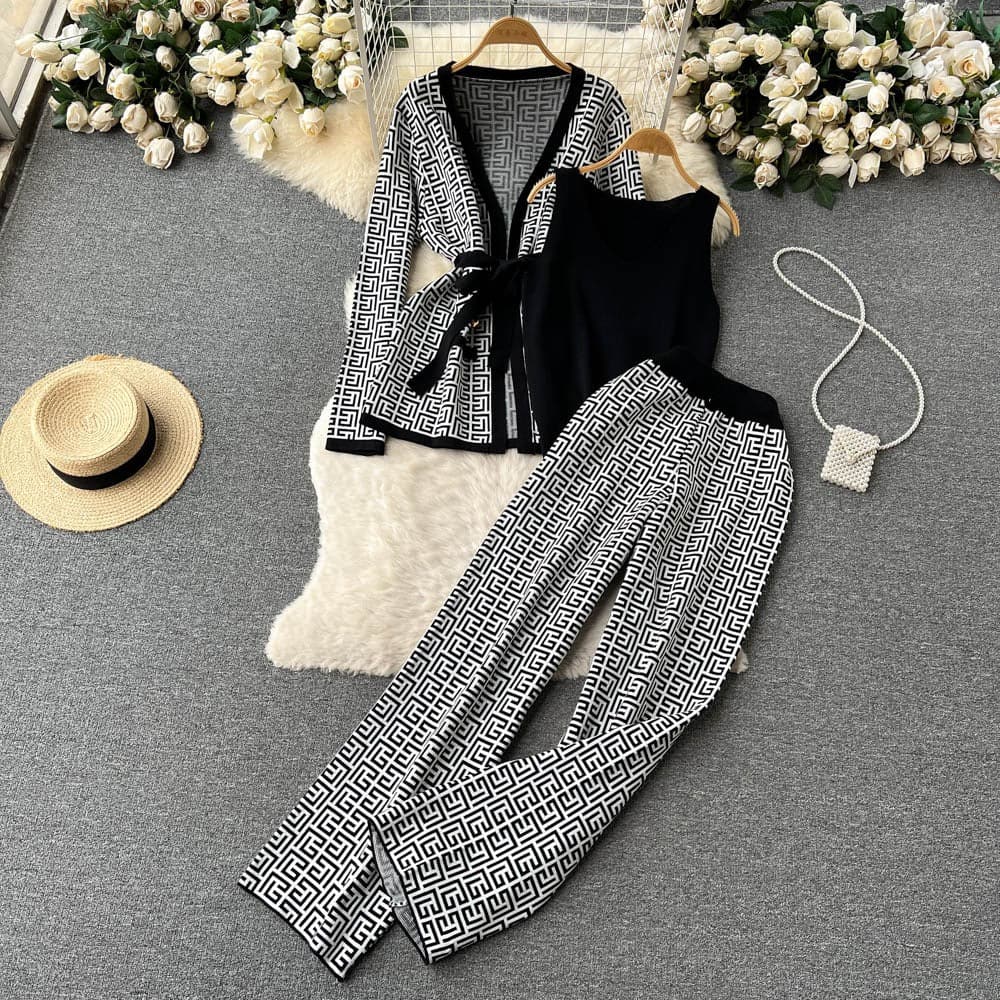 Ladies Cozy 3-Piece Sweater Set
