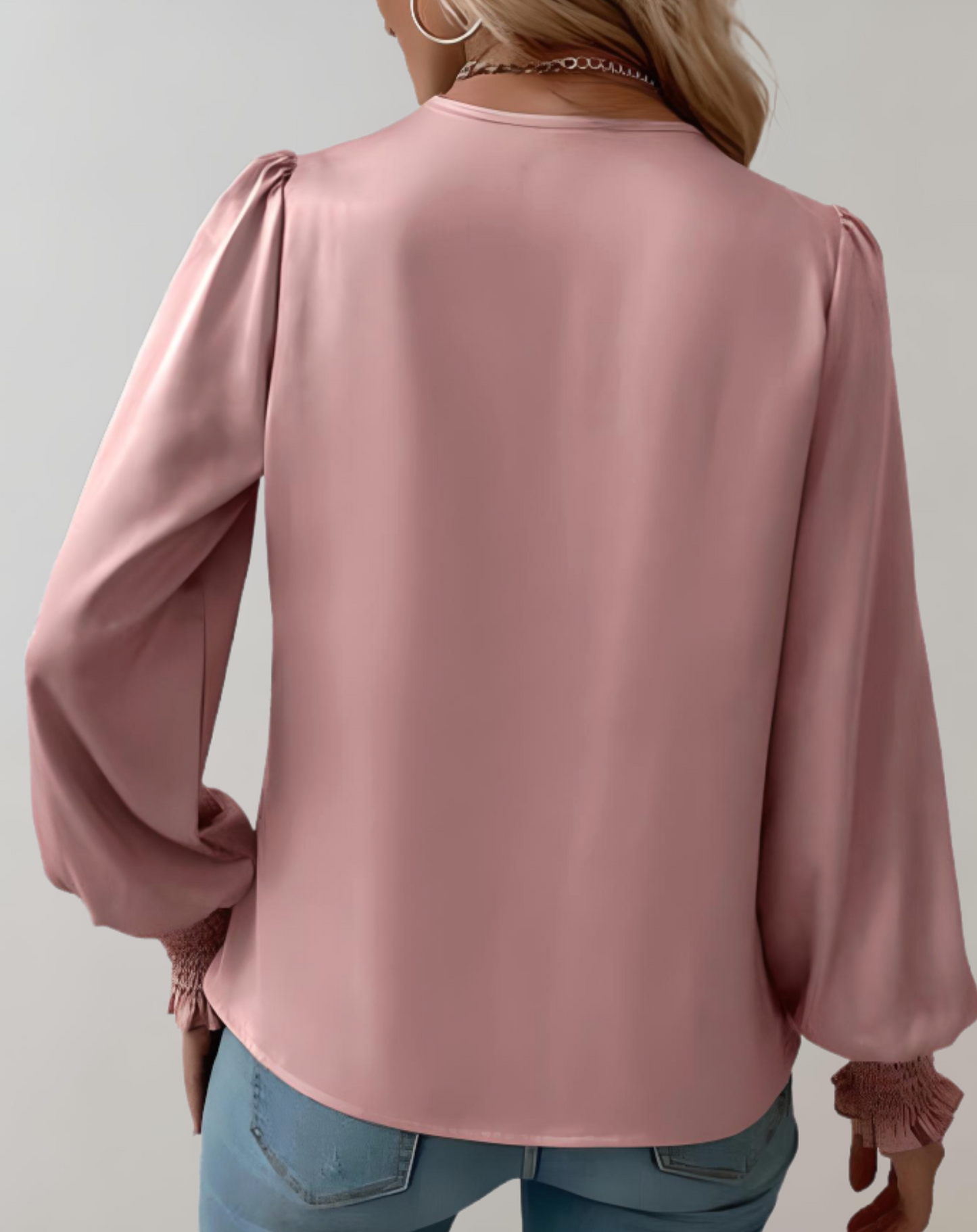 Ladies' Floral Relaxed Fit Peasant Blouse
