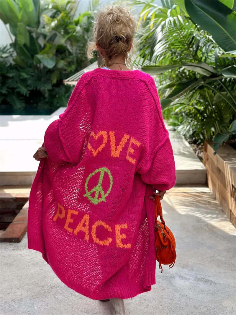 Cozy Women's Peace Sign Sweater