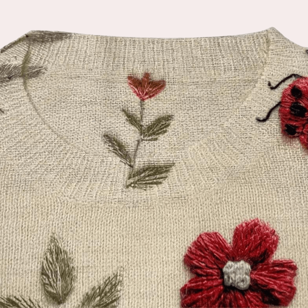 Cozy Ladies Cable Knit Sweater