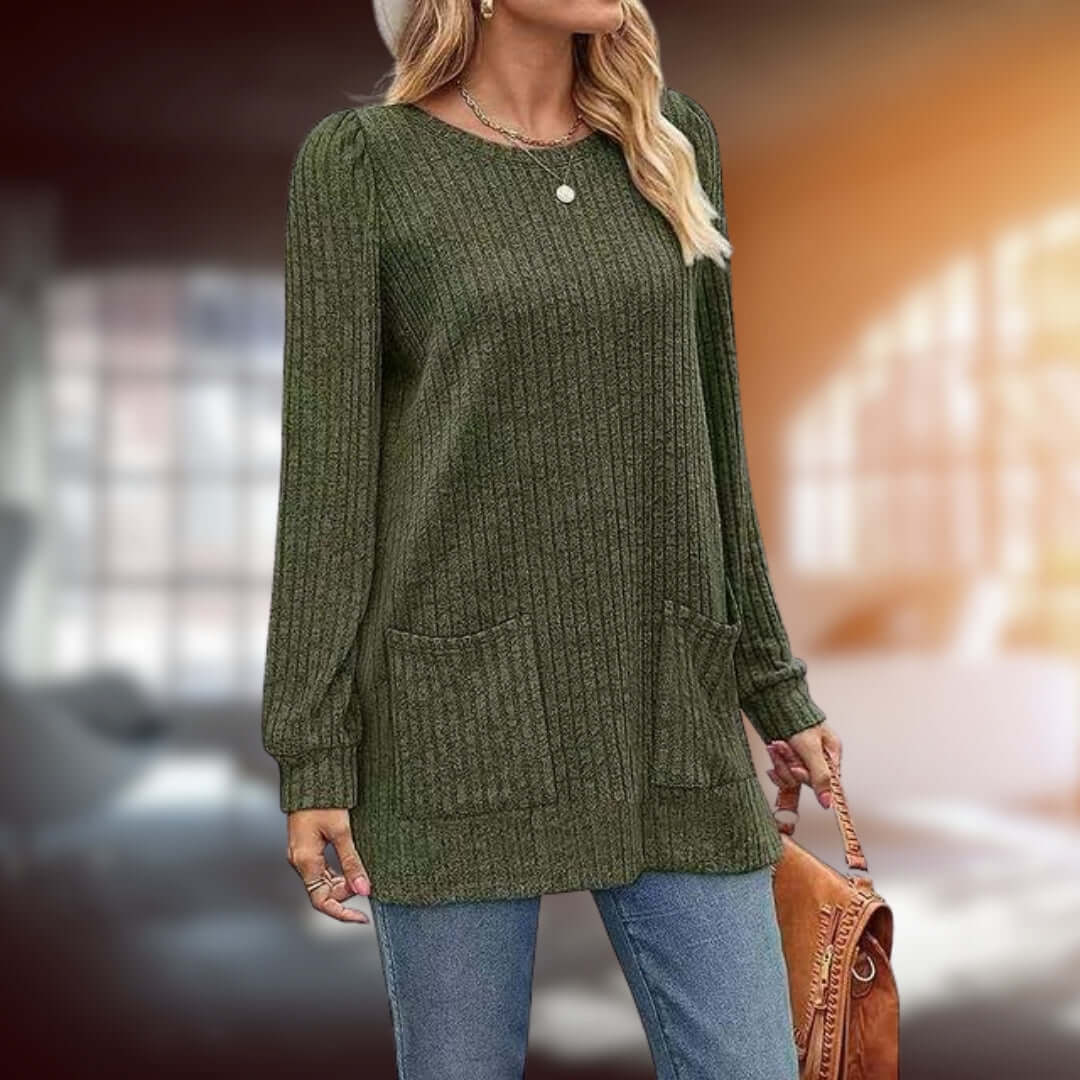 Soft Women's Casual Crew Neck Sweater