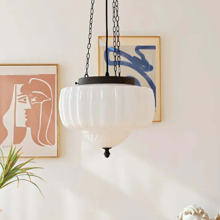 Contemporary Chrome Hanging Light Fixture