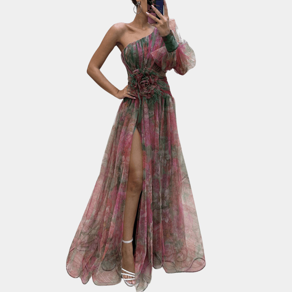 Chic Off-The-Shoulder Long Dress