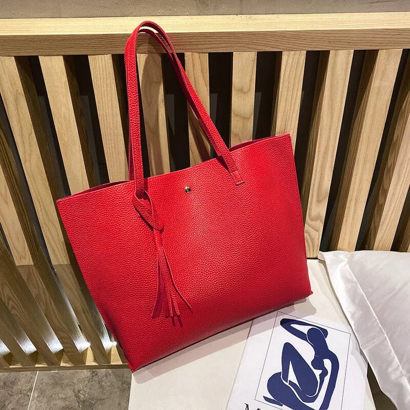 Genuine Leather Tote Shoulder Bag