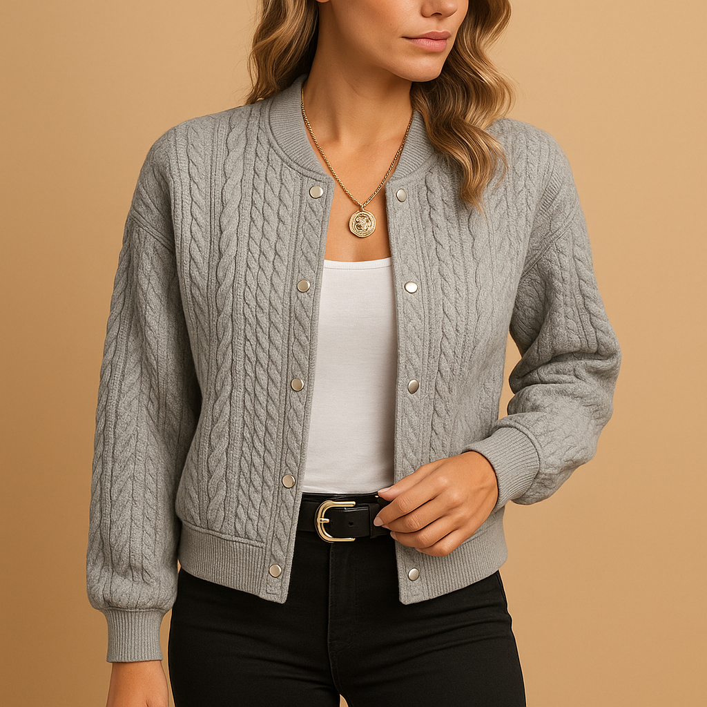 Women’s casual open-front cardigan with flattering fit and elegant design, perfect for versatile day-to-night wear.