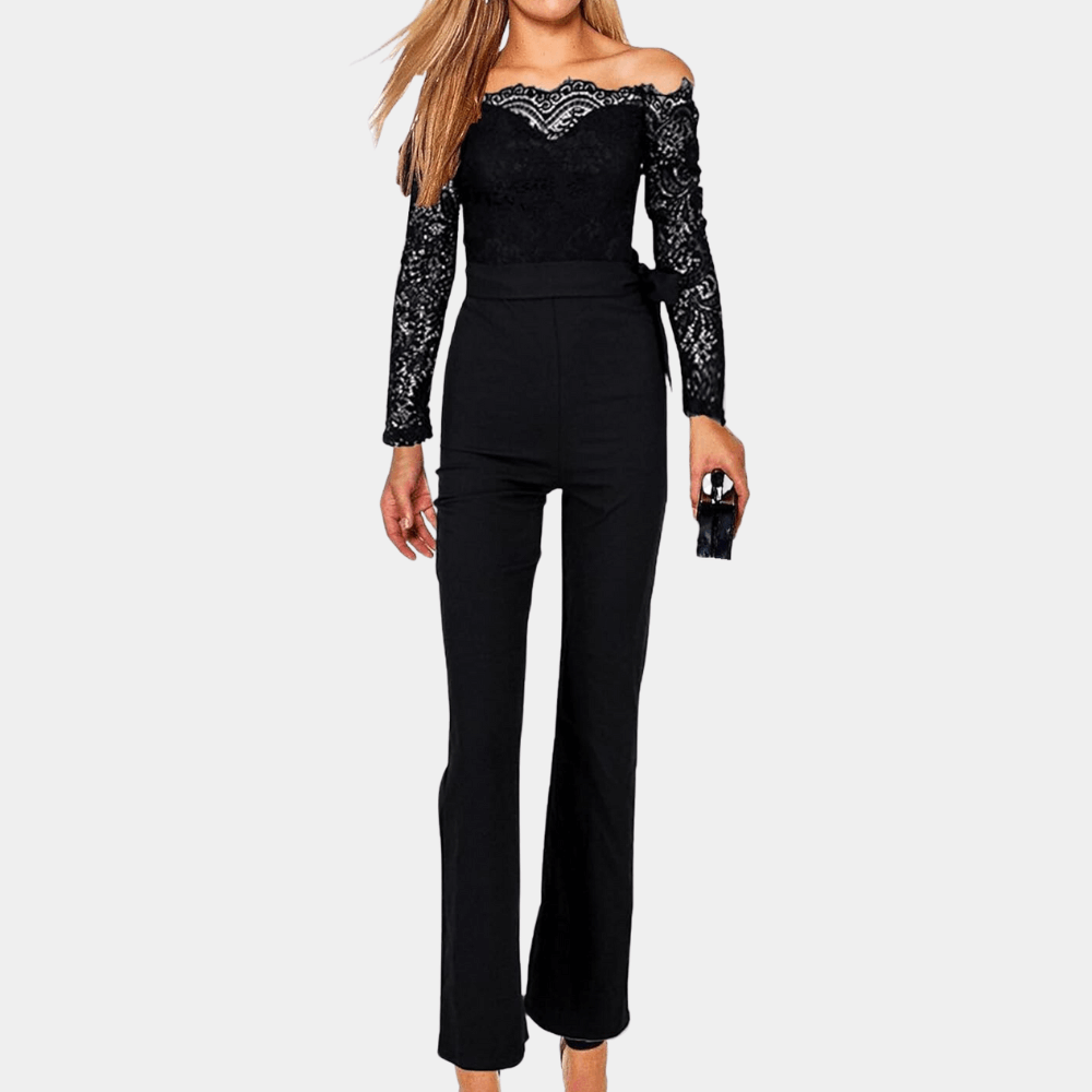 Chic Crochet Cold Shoulder Jumpsuit