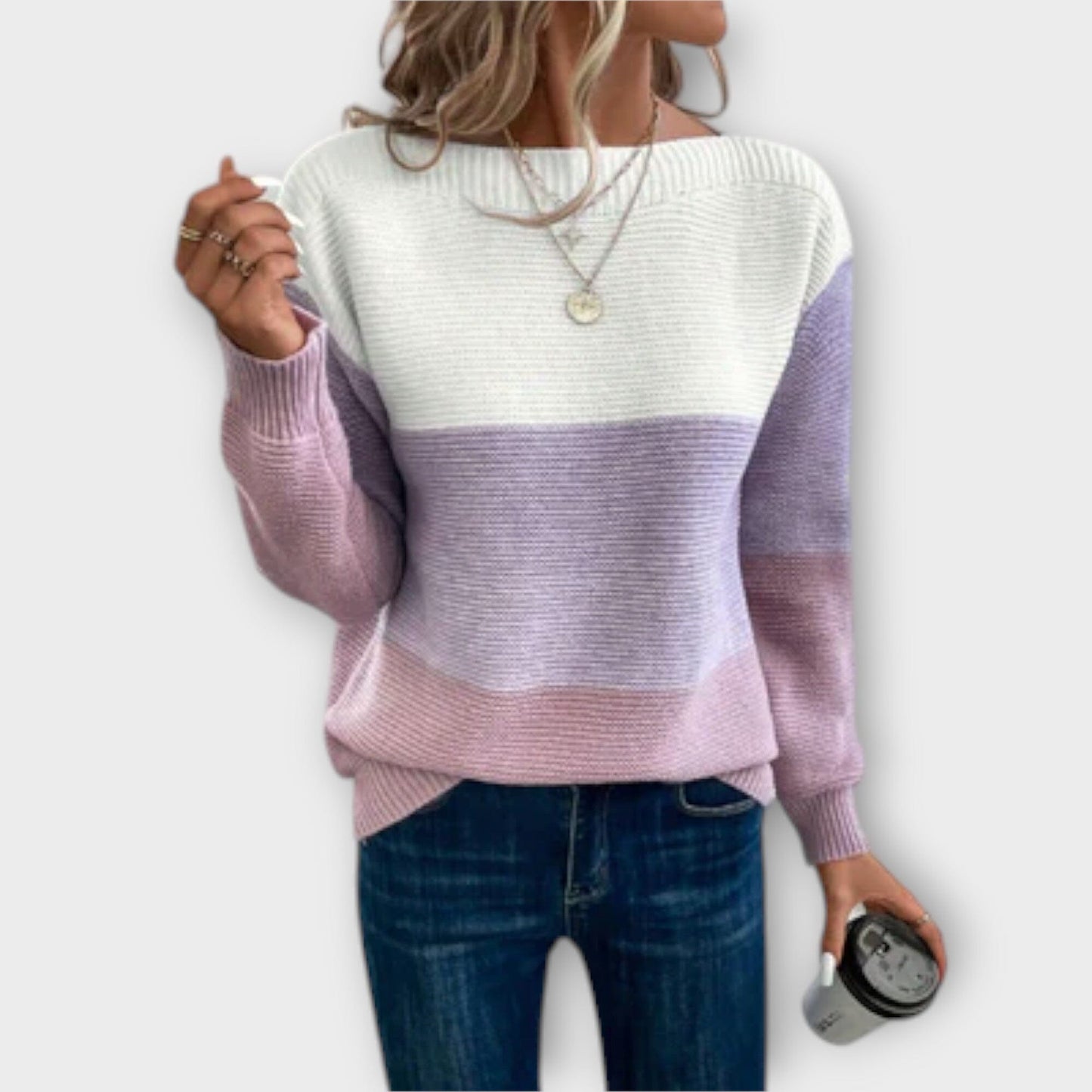 Claire - Chic Multicolor Knit Sweater