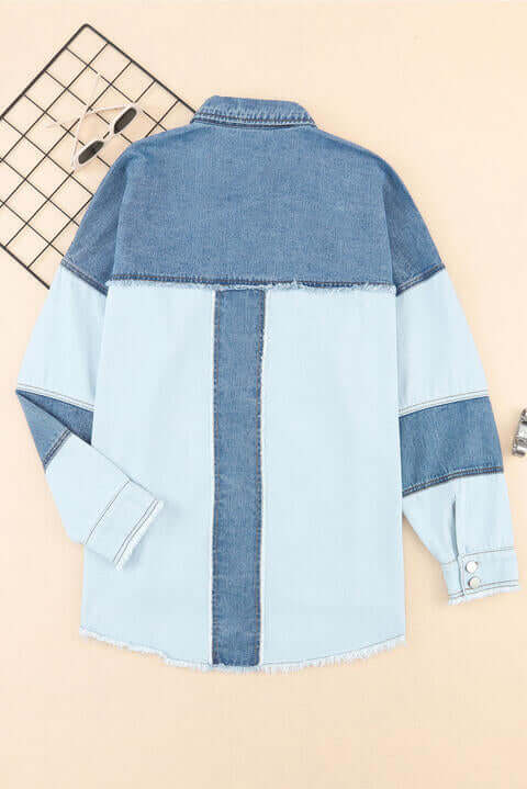 Casual Loose Fit Blue Jeans Jacket