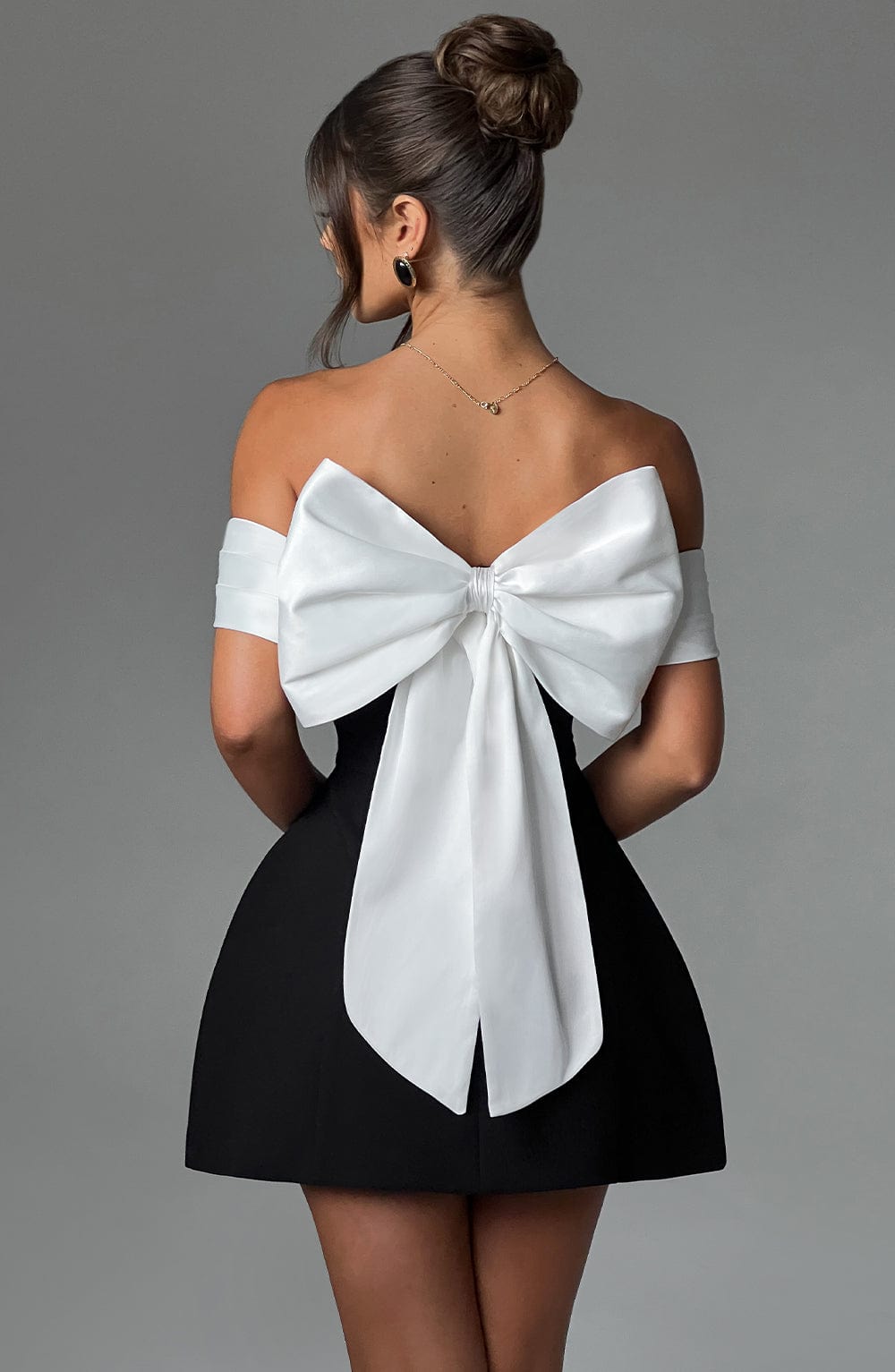 Black Beautiful Bow Back Dress