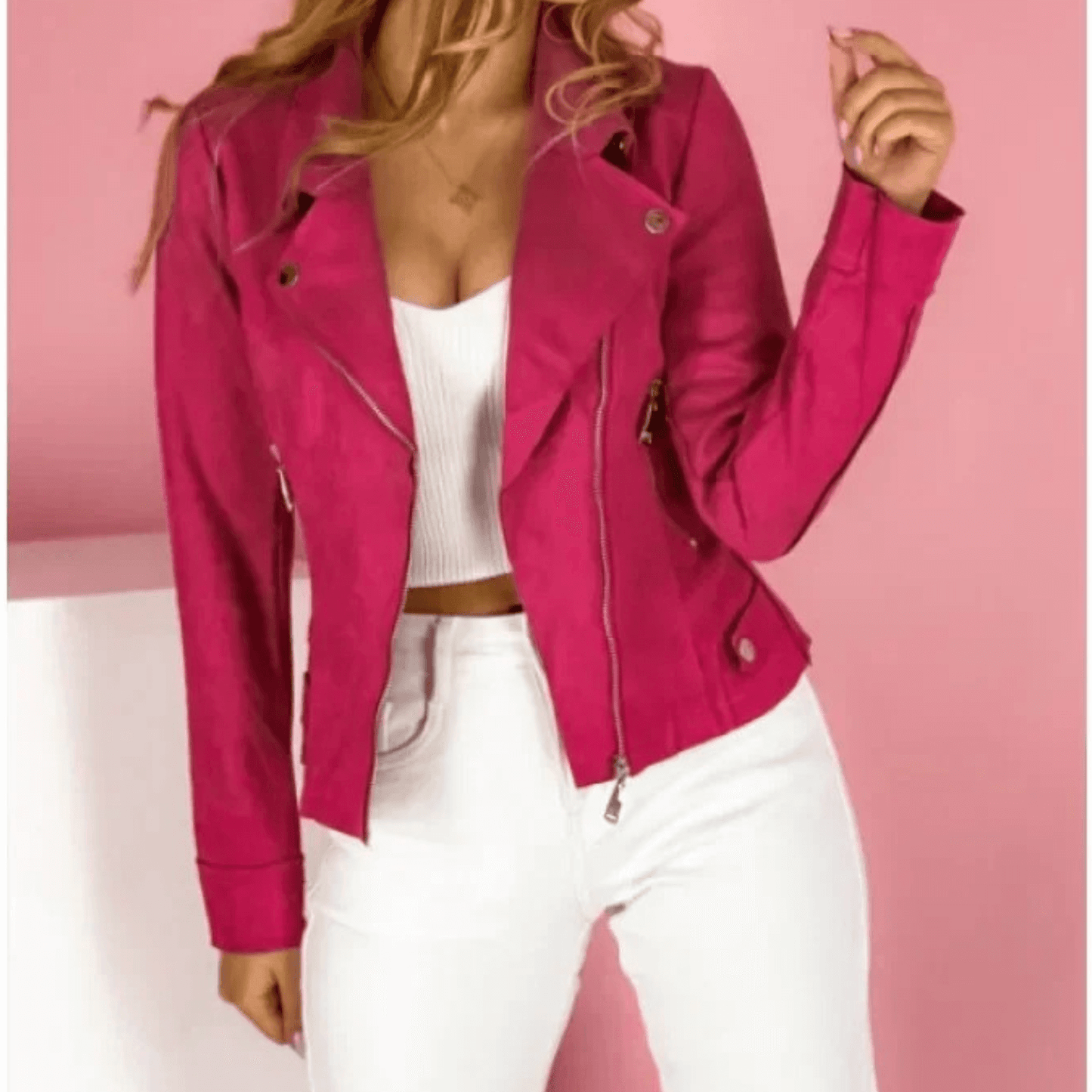 Luxury Women's Biker Leather Jacket