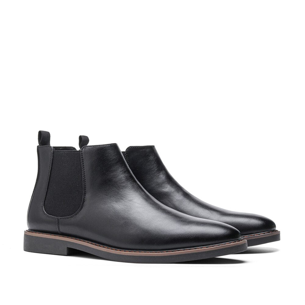 Classic Leather Ankle Boots for Men