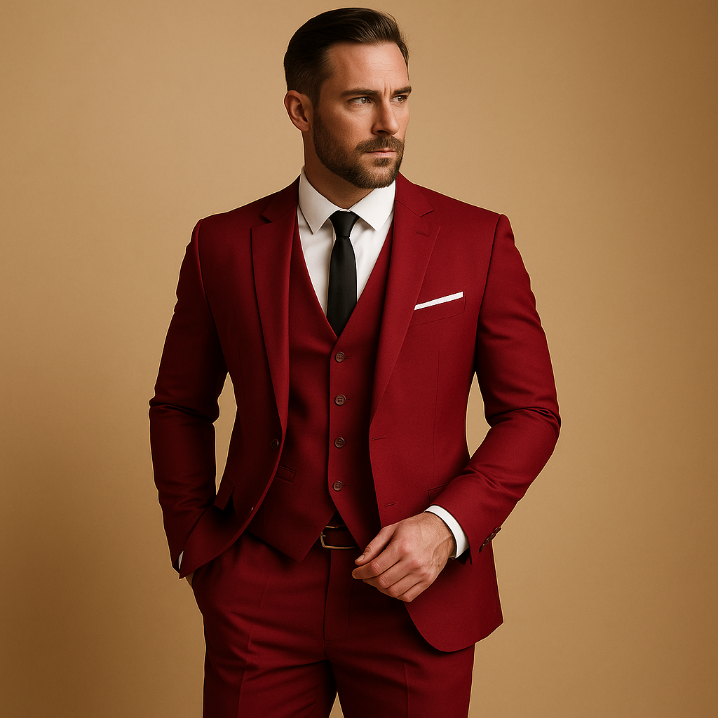 Lightweight Men's Summer Slim Fit Wool Suit
