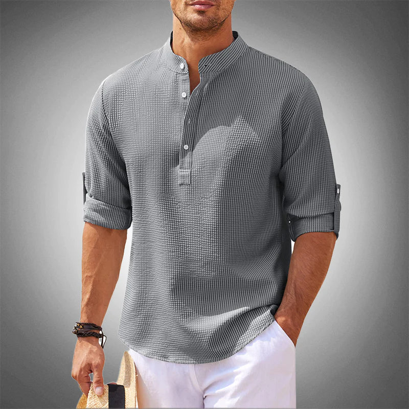 Casual Short Sleeve Men's Henley Top