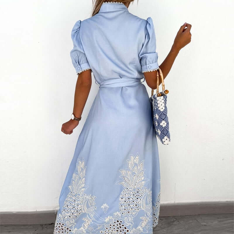 Beautiful Navy Blue A-Line Dress