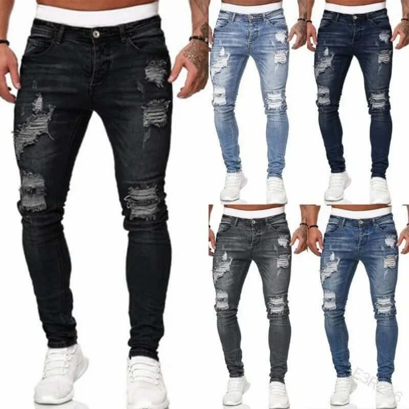 Slim Fit Fuzzy Black Jeans