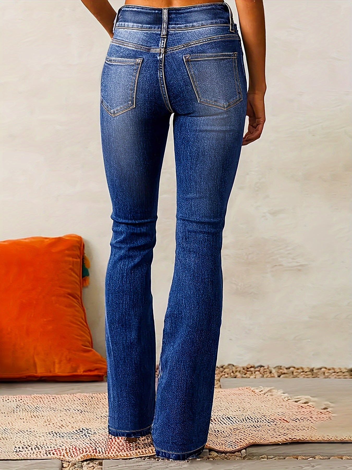 Women's Comfort Wide Leg High Waist Jeans