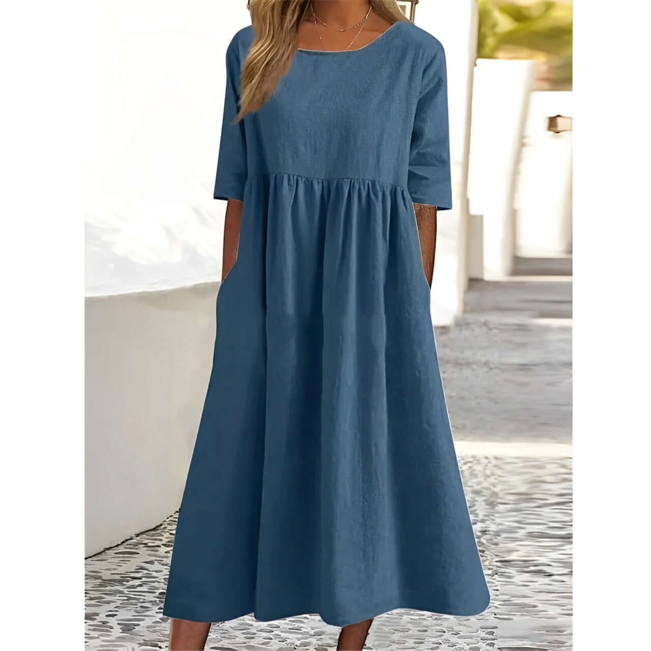 Comfortable Casual Flowy Midi Dress