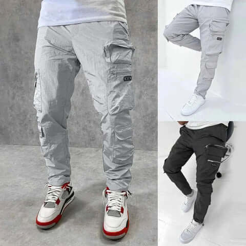 Men's Slim Fit Cargo Pants with Extra Pockets