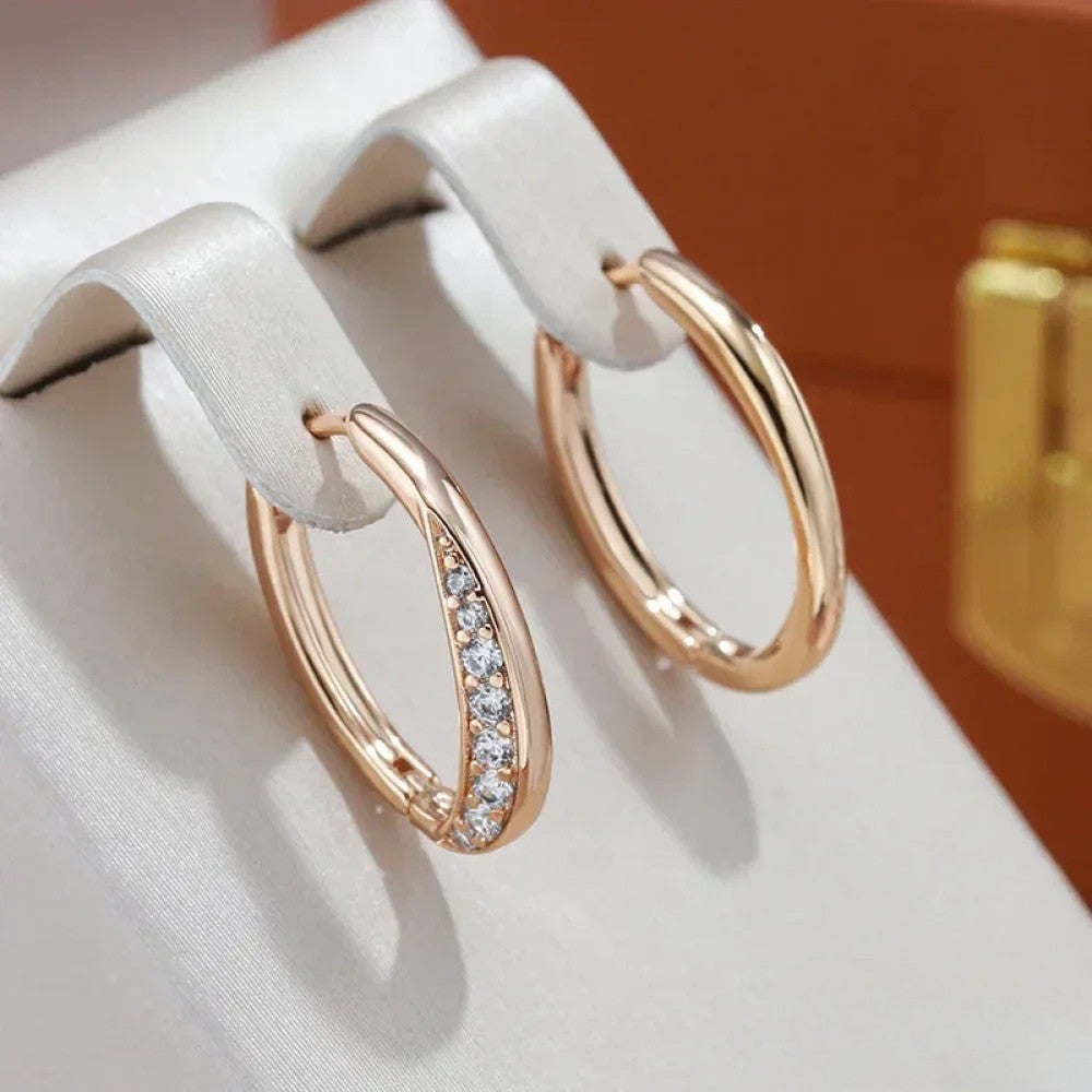 Luxurious Gold Circle Earrings - Luxivelle