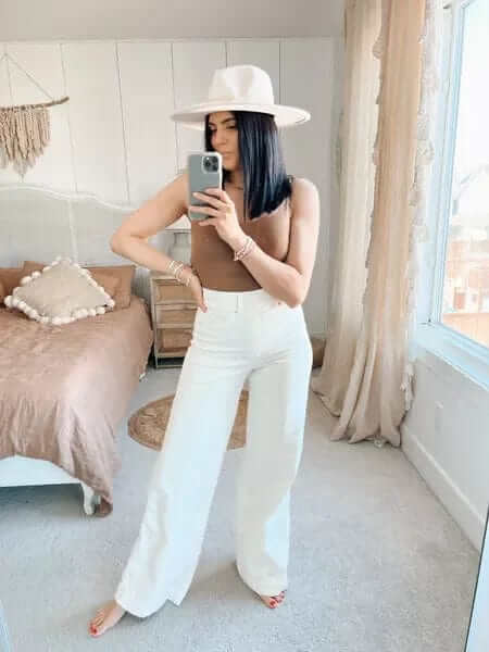 Ladies Loose Fit Straight Jeans