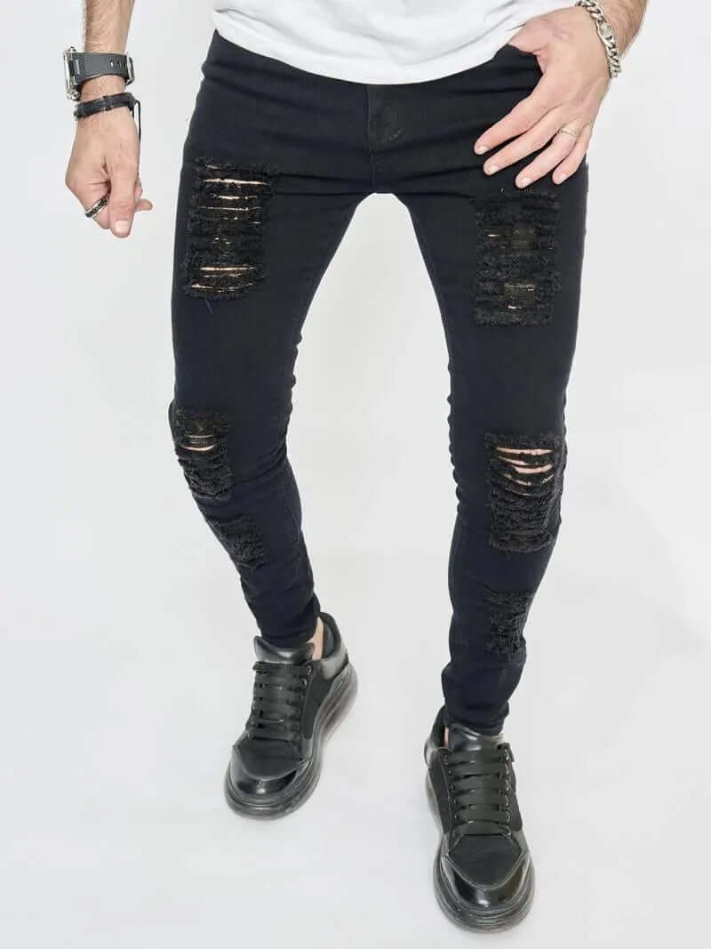 Ripped Slim Fit Men's Jeans