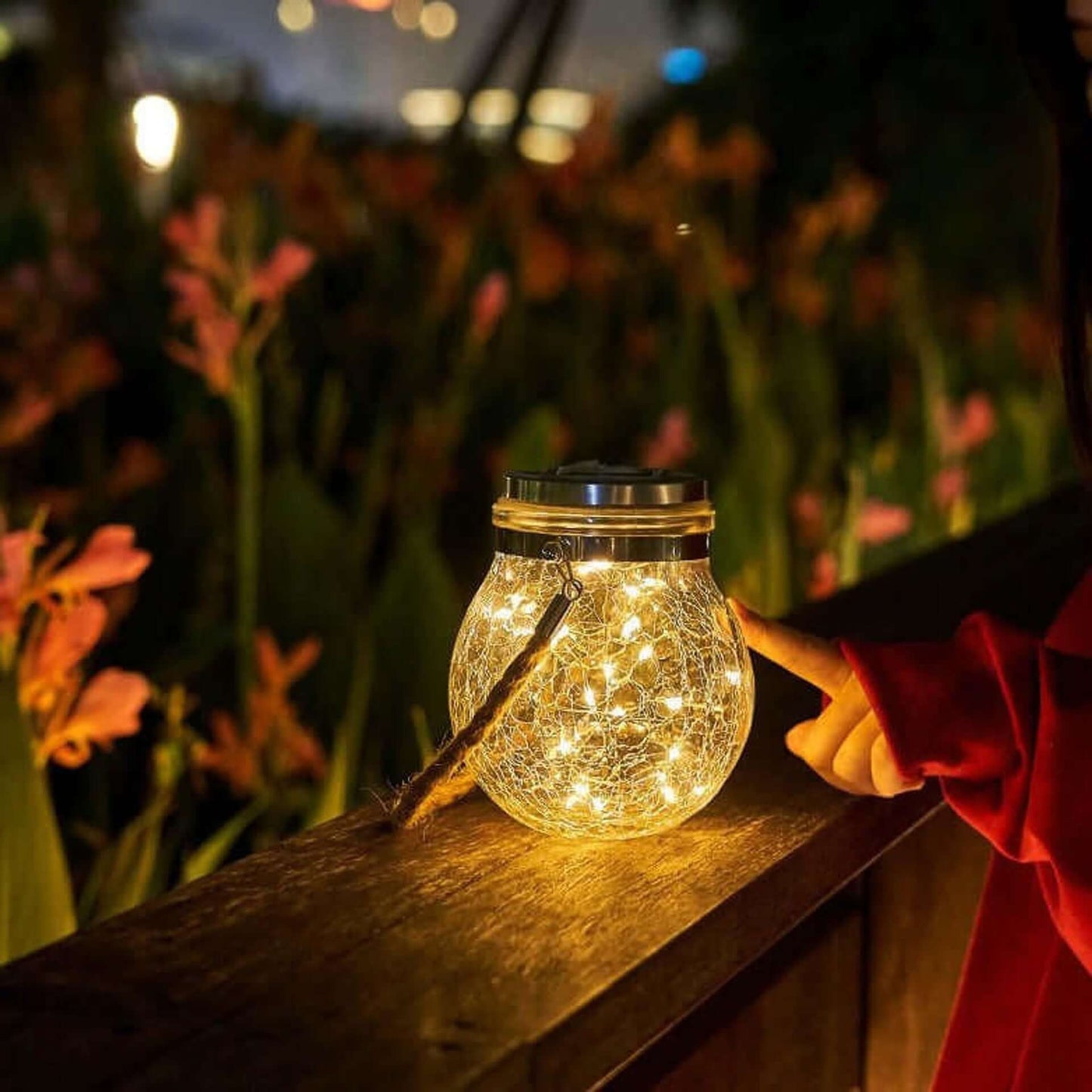 Frosted Glass Solar Powered Outdoor Light