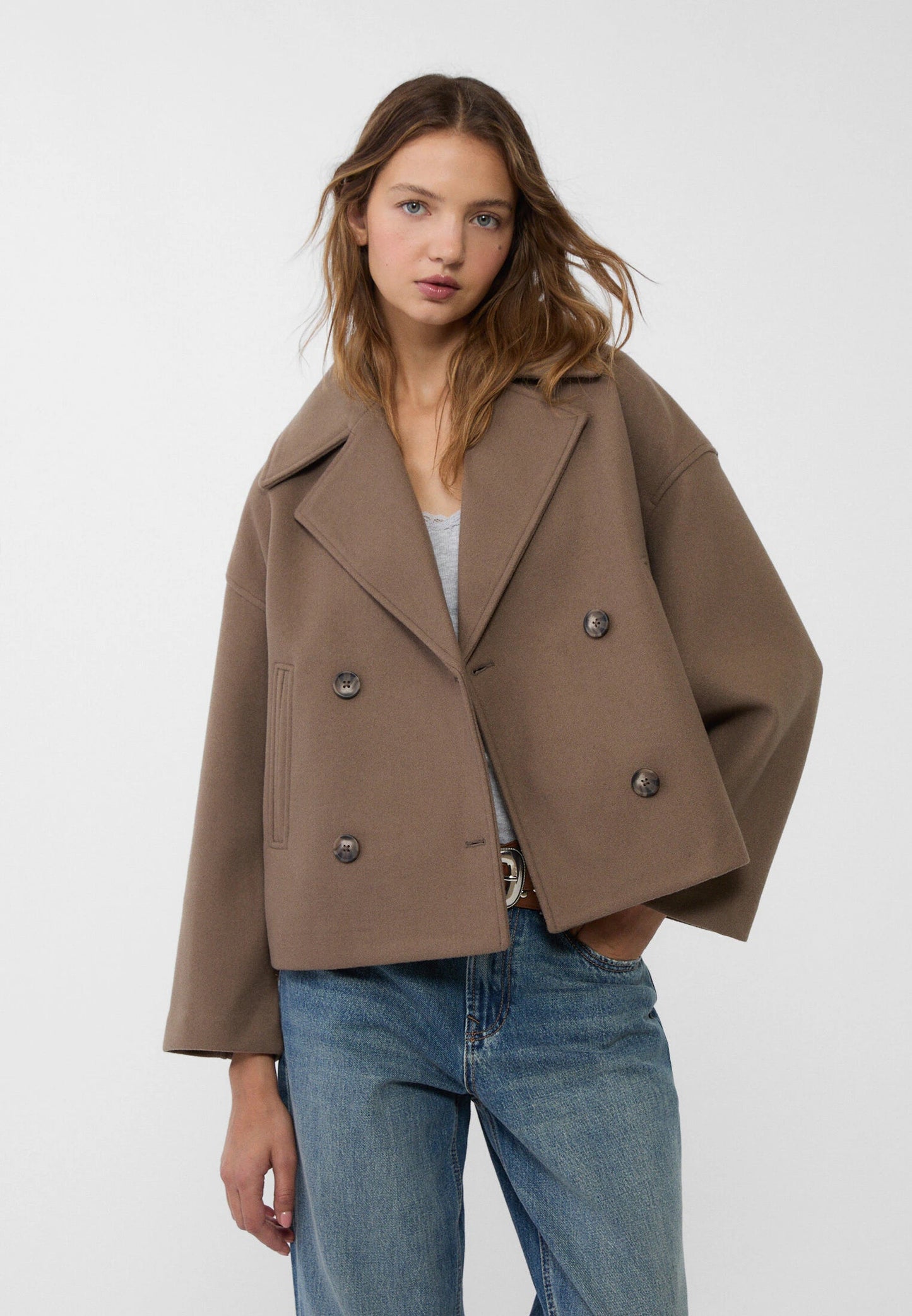 Variant image for Short Jacket - Women's Double Breasted Style-17
