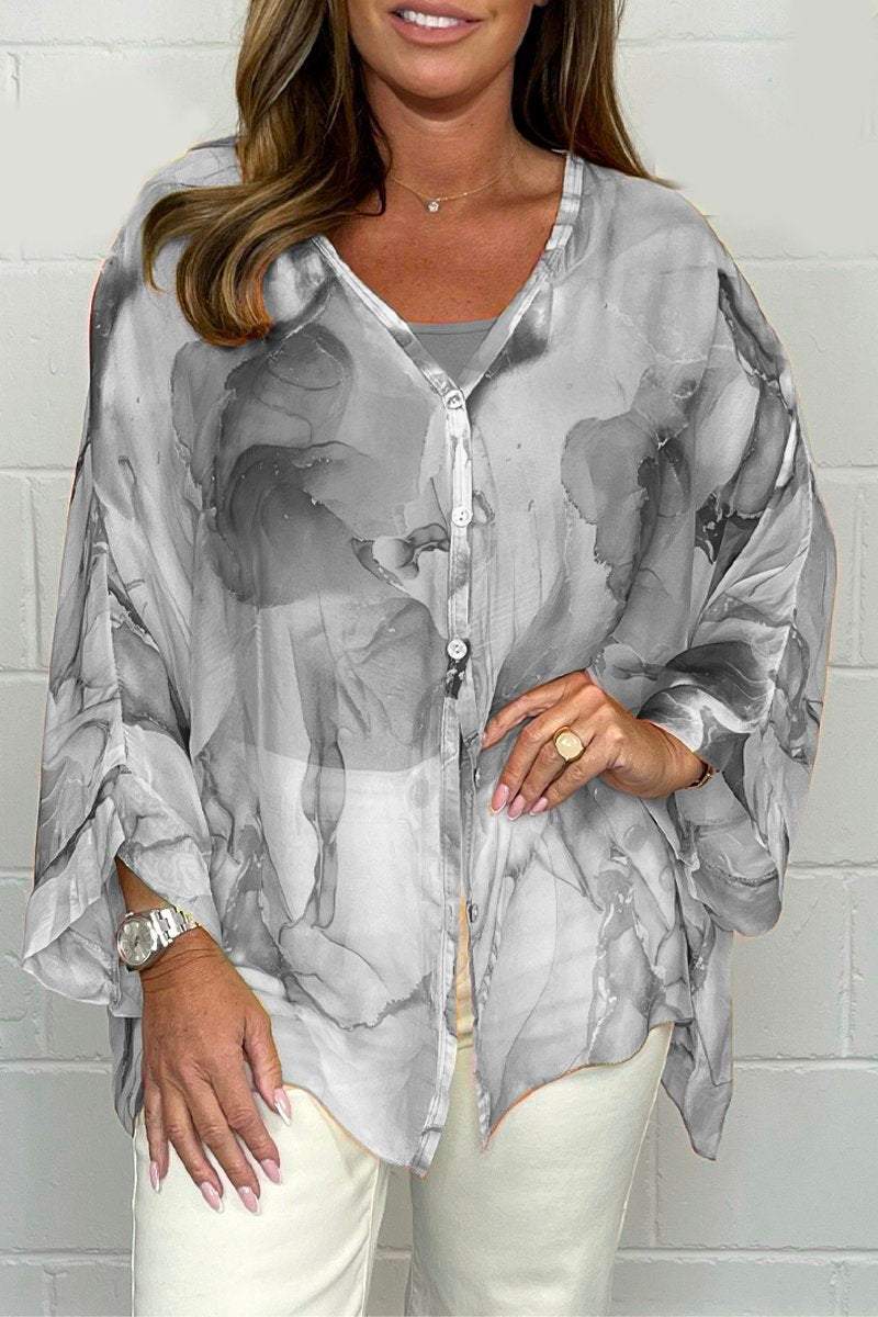 Fashionable Scoop Neck Patterned Top for Ladies