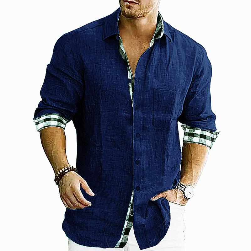 Relaxed Fit Checked Button Down Shirt