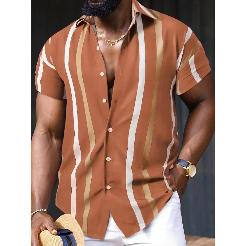 Casual Striped Summer Men's Tee Shirt