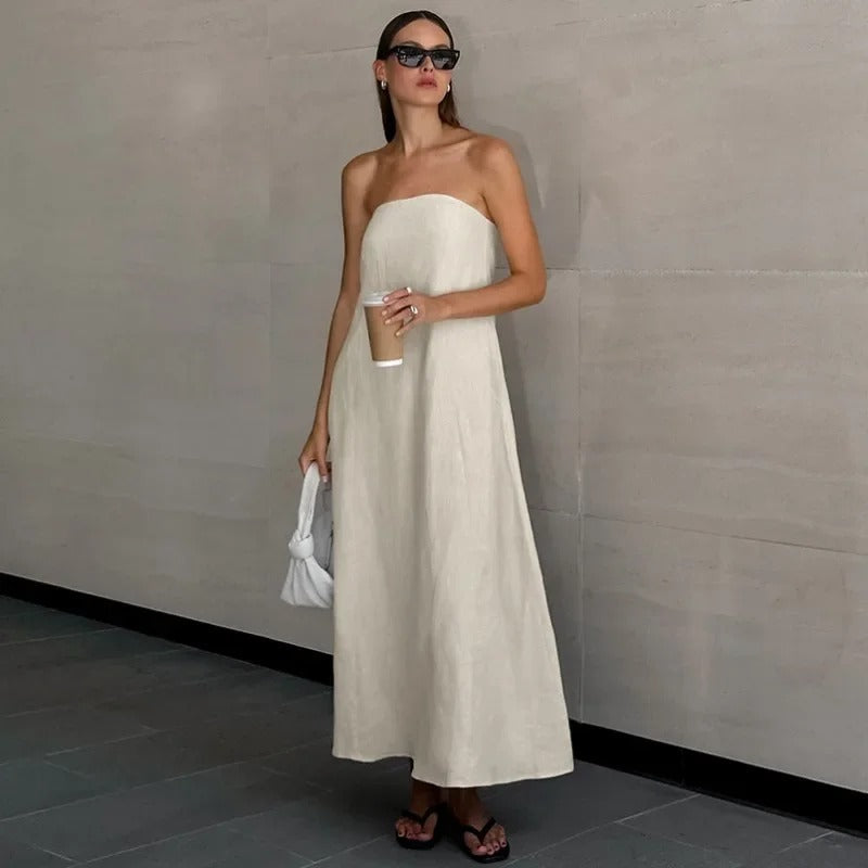 Elegant Sleeveless Summer Maxi Dress
