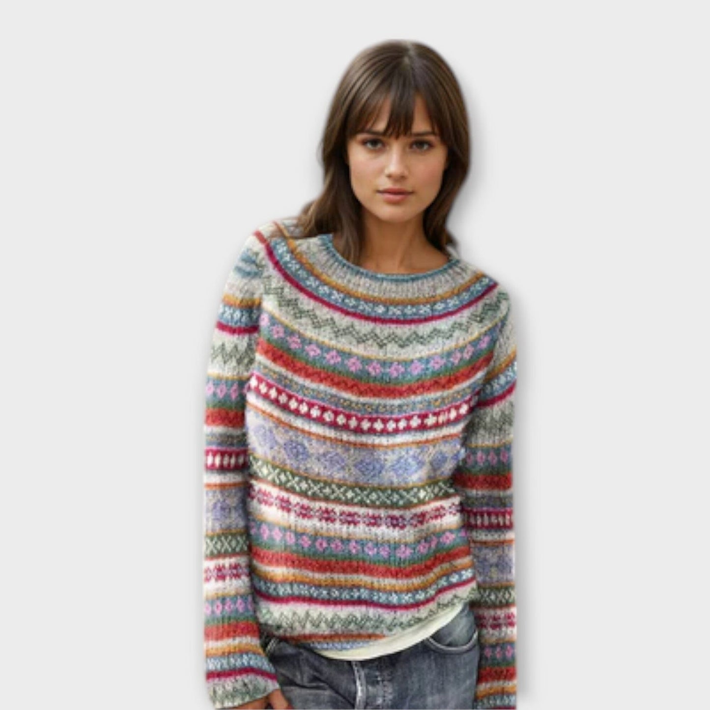 Comfy Colorful Relaxed Fit Sweater