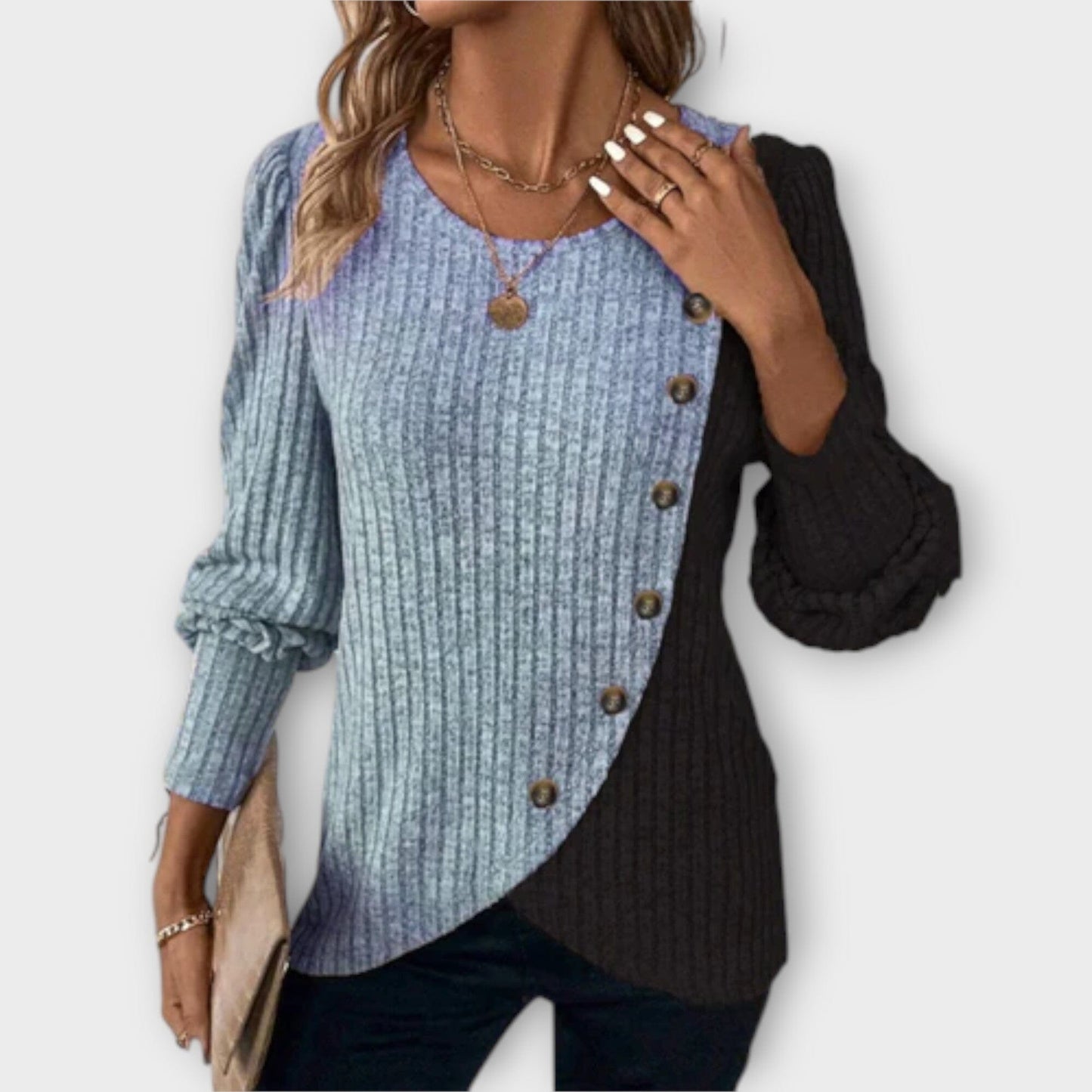 Colorful Hand Knit Winter Sweater