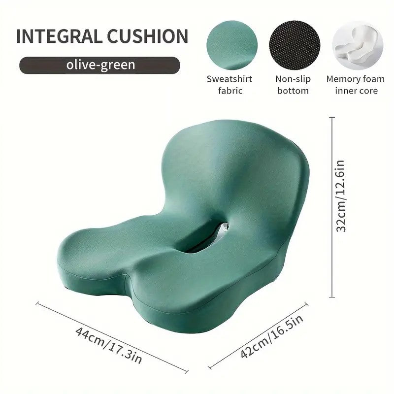 Contoured Support Back Cushion - Ergonomic Seat Relief