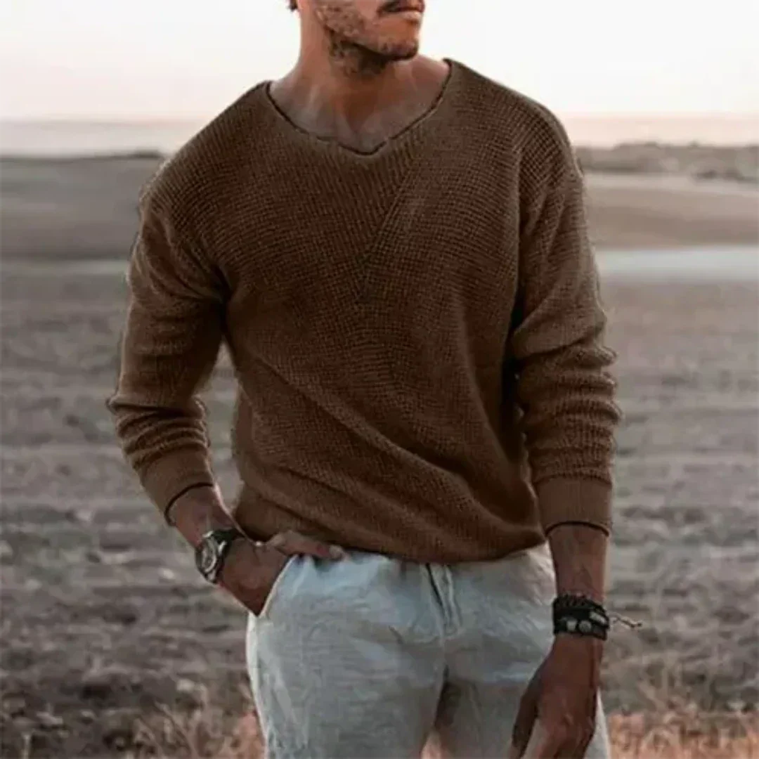Comfortable Fit Crew Neck Sweater for Men