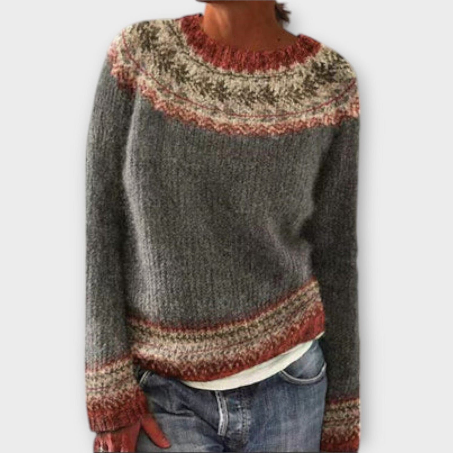 Classic Cable Knit Pullover Sweater