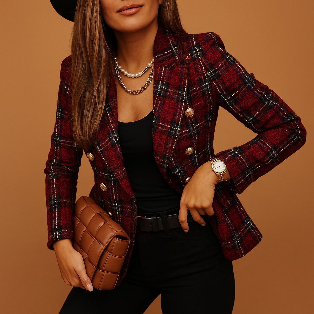 Women’s tailored blazer in timeless tones with elegant fit, ideal for work, formal occasions, or casual chic outfits.