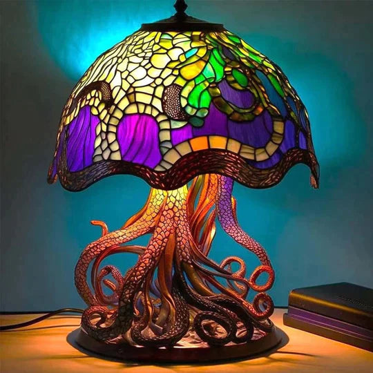 Colorful Glass Accent Table Lamp