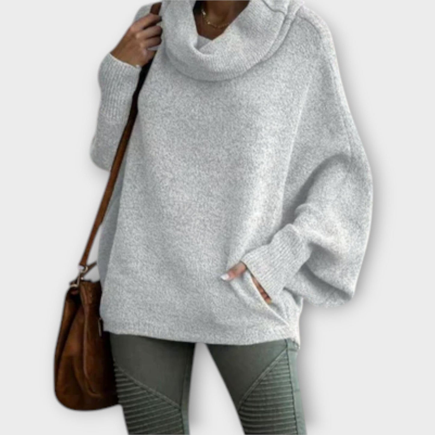 Chic Tortoiseshell Pattern Women's Sweater