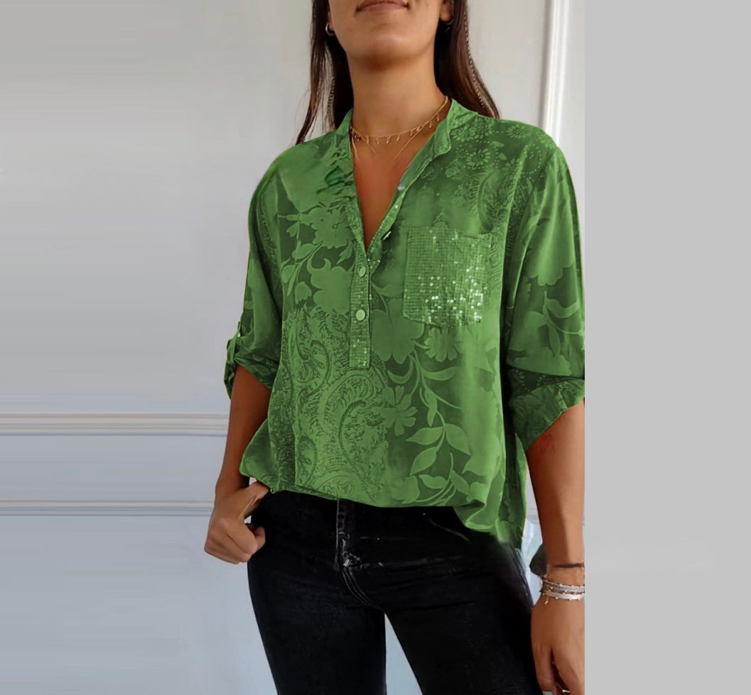 Ladies Lightweight Breathable Henley Top