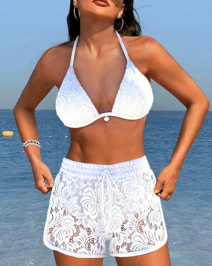 Beautiful Lace Swimwear Bikini Set