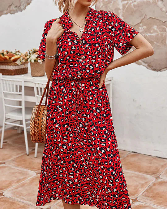Variant image for Clara | Long Sleeve Midi Dress for Women in Trendy Point Pattern-57