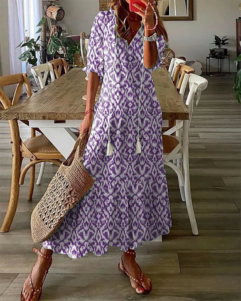 Ladies Floral Long Summer Dress