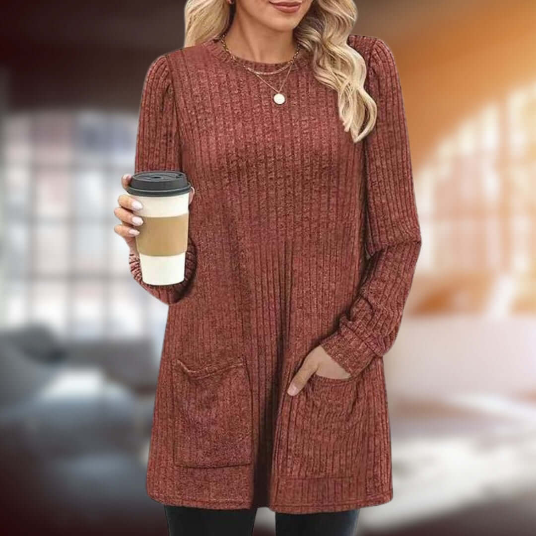 Soft Women's Casual Crew Neck Sweater - Luxivelle