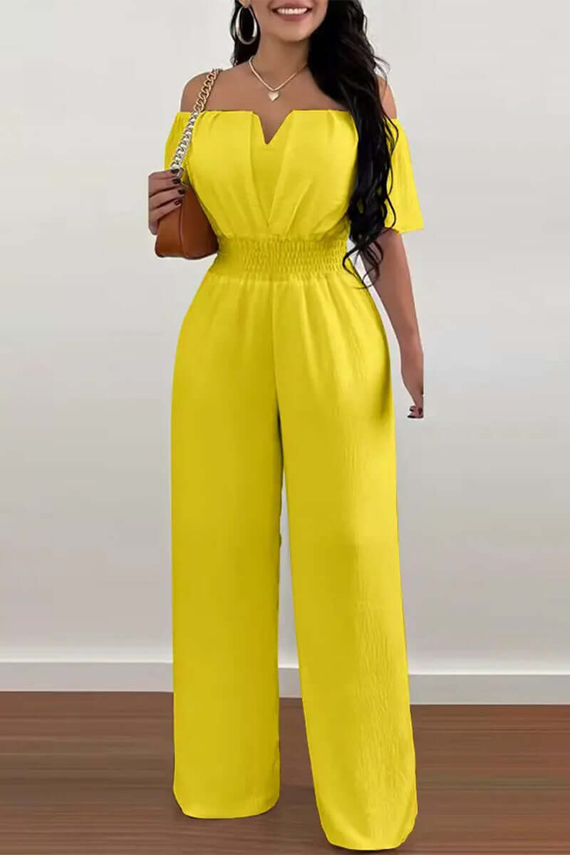 Ladies' Cold Shoulder Short Jumpsuit