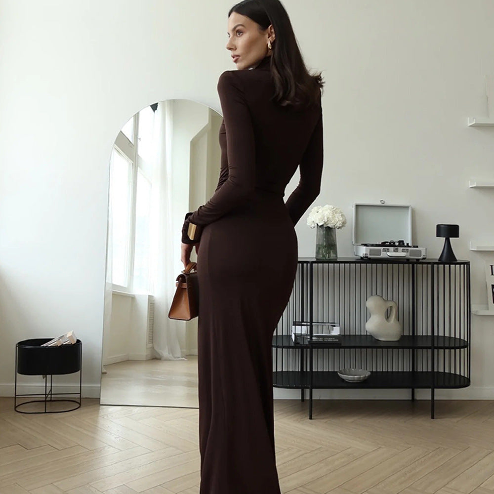 Flowy Long Dress with High Split