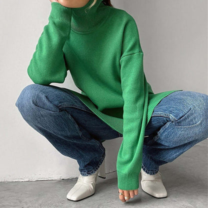 Ladies' Crew Neck Knit Sweater