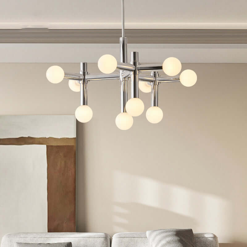 Luxury Chrome Crystal Pendant Light, 80cm Diameter