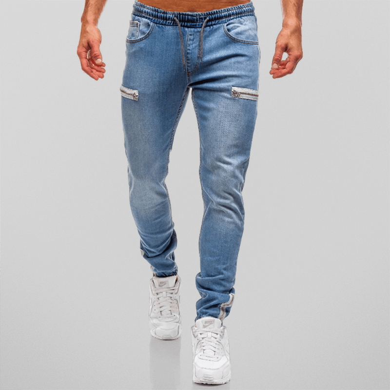 Slim Fit Stretchy Blue Jeans Joggers