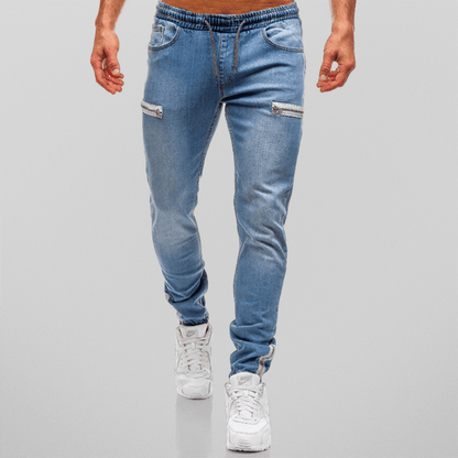 Slim Fit Stretchy Blue Jeans Joggers